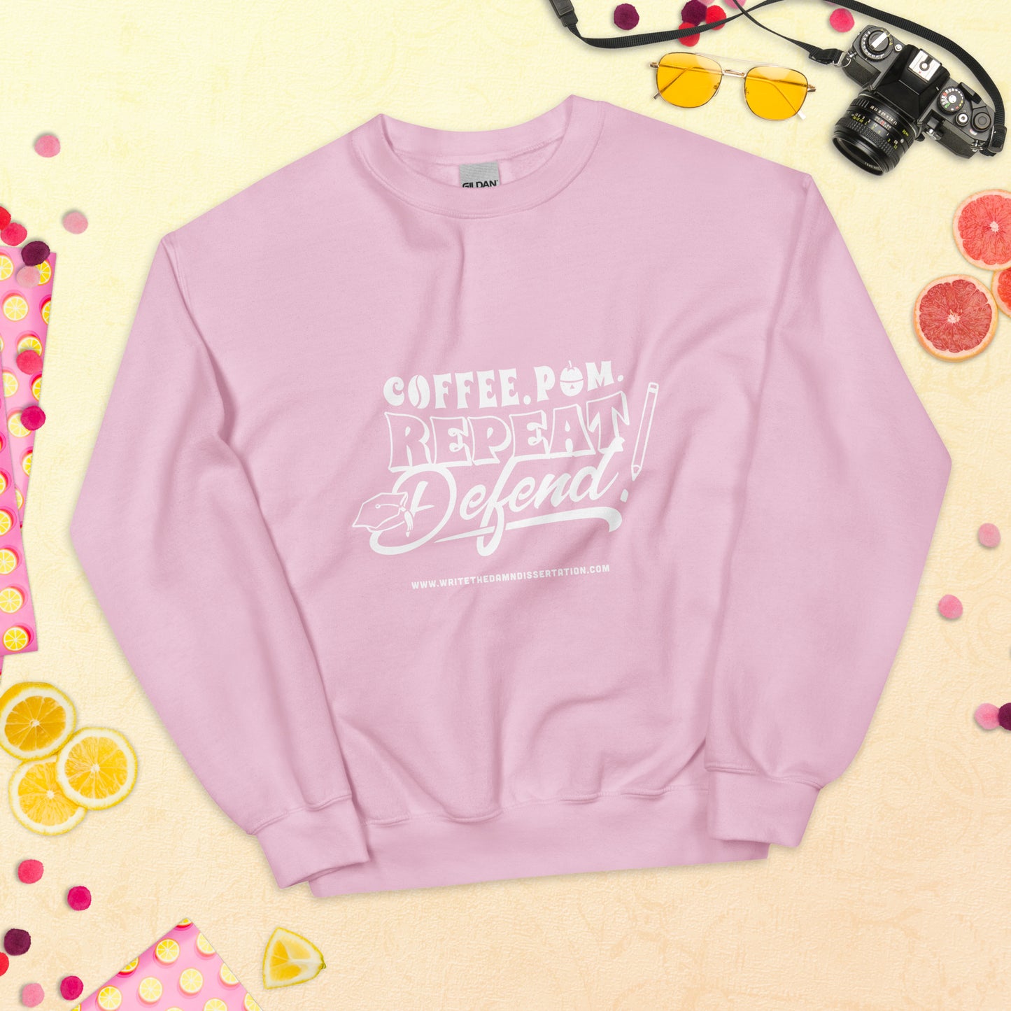 Coffee.Pom.Repeat.Defend! Unisex Sweatshirt