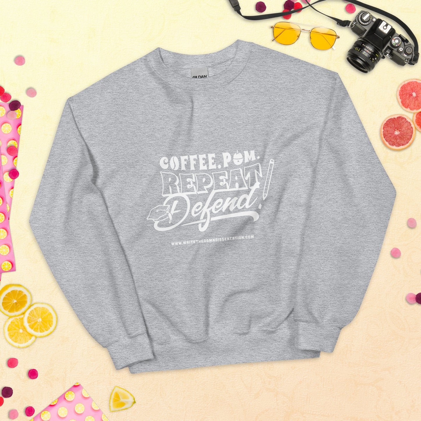 Coffee.Pom.Repeat.Defend! Unisex Sweatshirt
