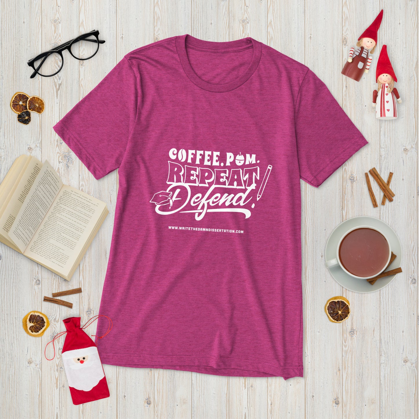 Coffee.Pom.Repeat.Defend! Short sleeve t-shirt